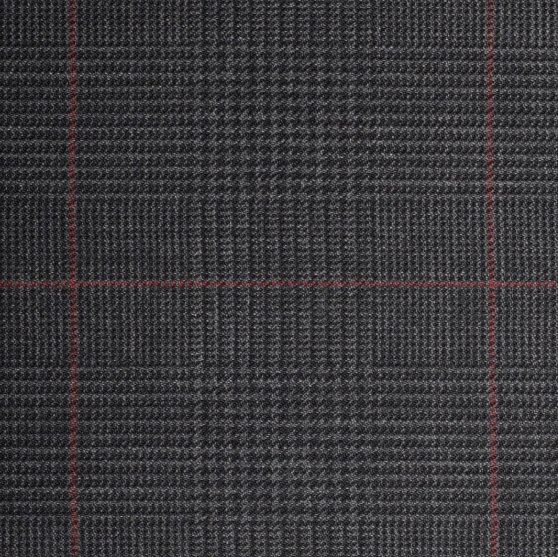 Q15001 - Dark Grey Plaid with Red Check