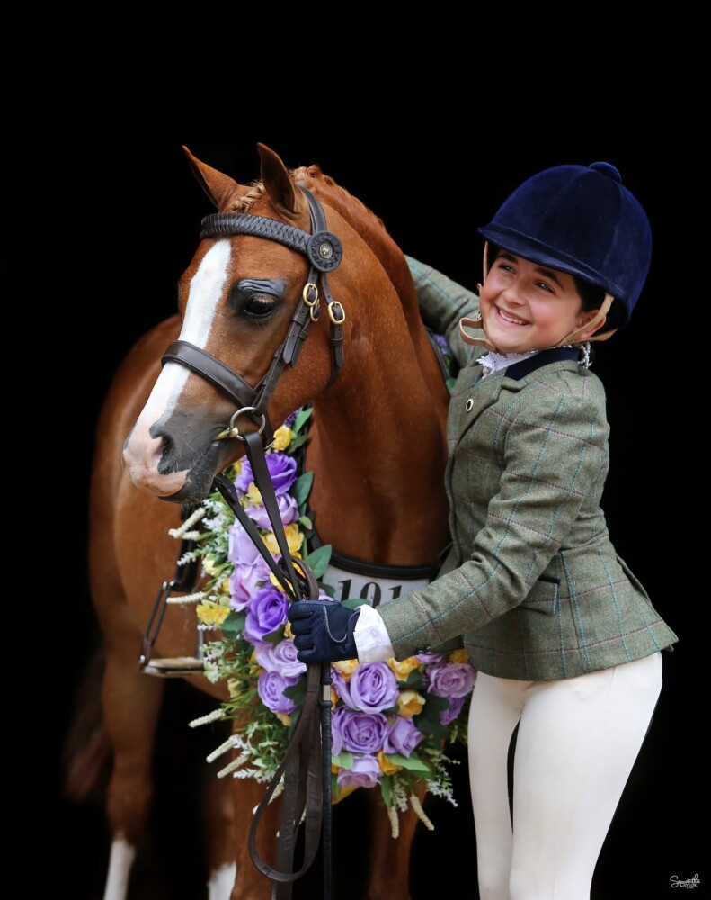 Childs Green Tweed pink  / Aqua Overcheck