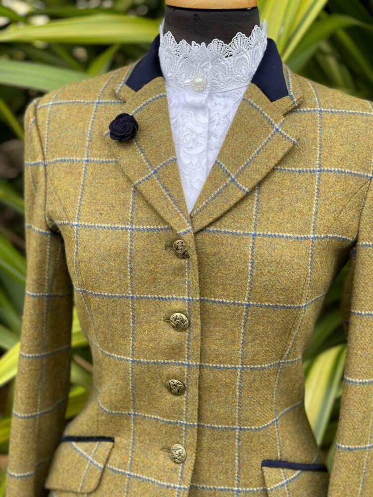 Mustard Tweed/Blue White Overcheck
