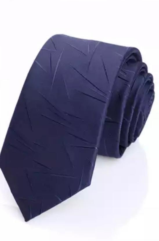 Navy Tie with Pattern