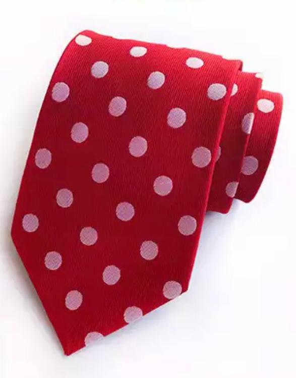 Red/White Polka Dot Tie