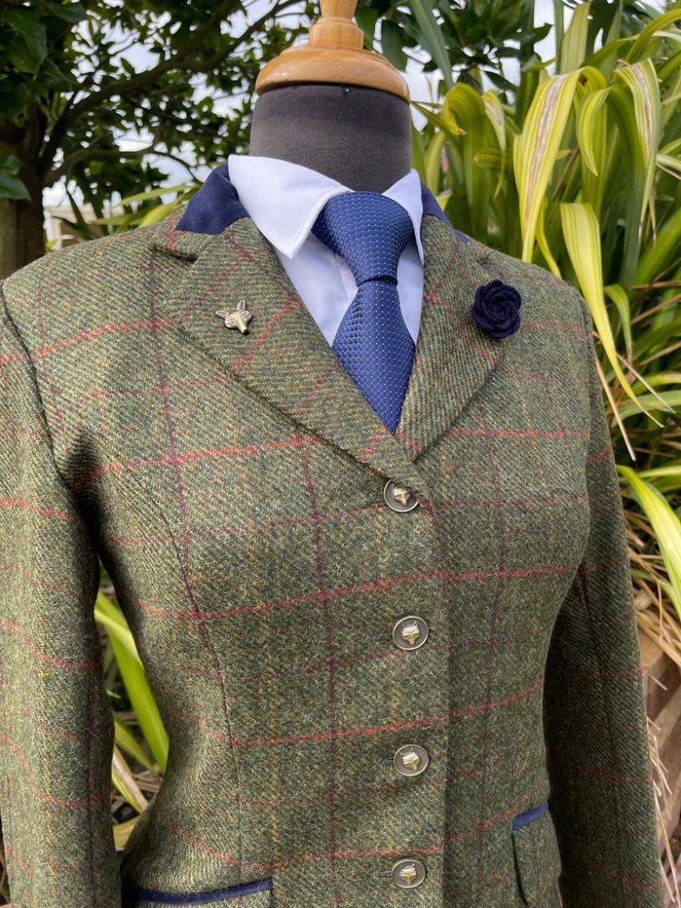 Olive Green Tweed/Triple Overcheck Size 6 ,8,10 only