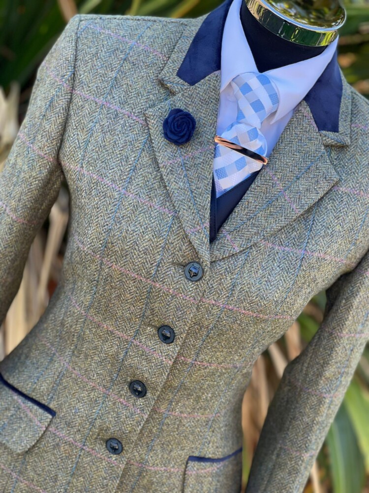 Green / Fawn Herringbone Gamekeeper Tweed