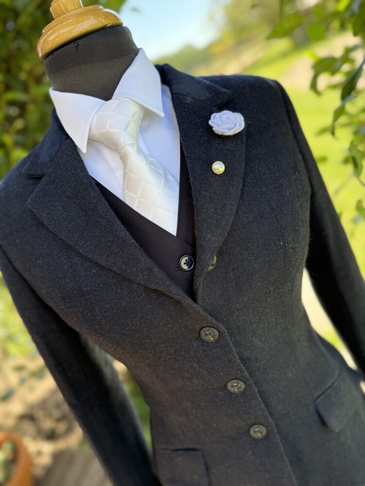 Navy Tweed with Navy Overcheck