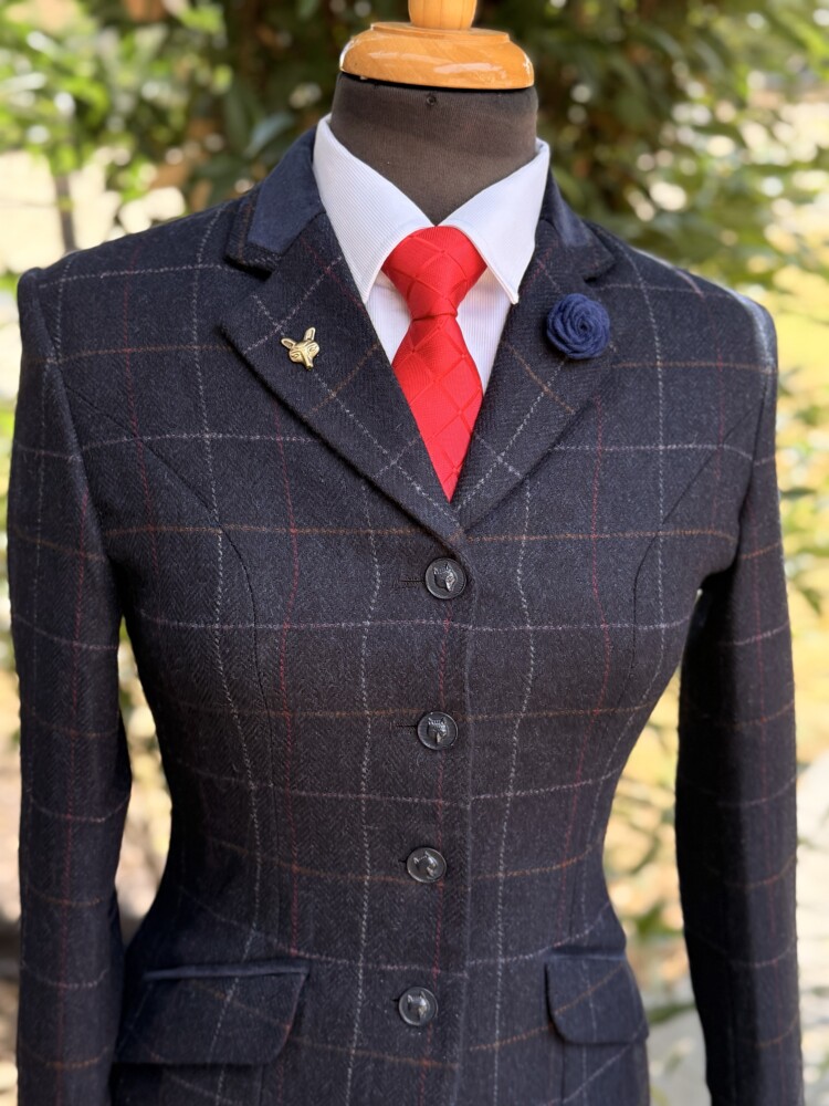 Navy Herringbone/Overchecks