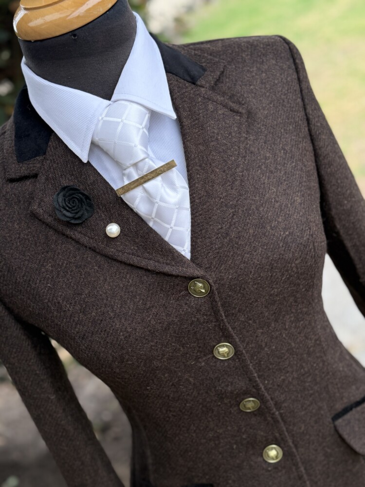 Brown Tweed/Black Trim