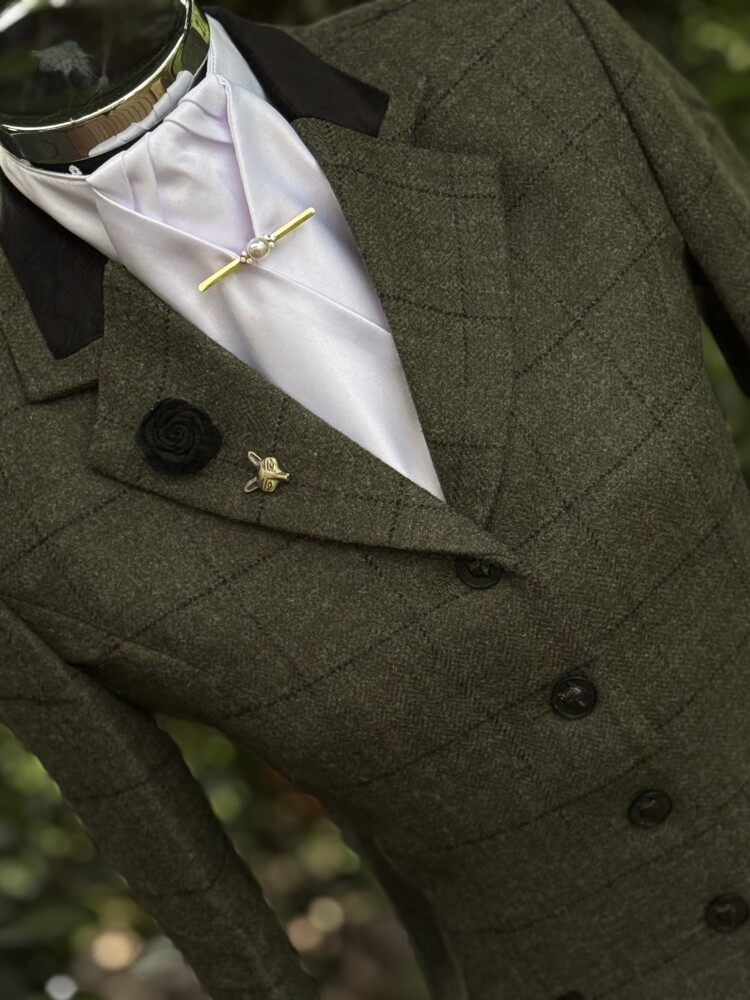Olive Green Tweed / Black Windowpane