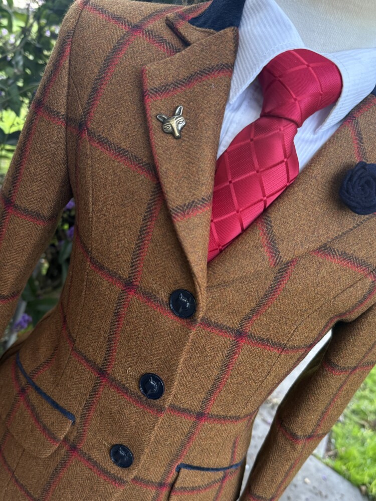 Cognac Tweed / double Windowpane