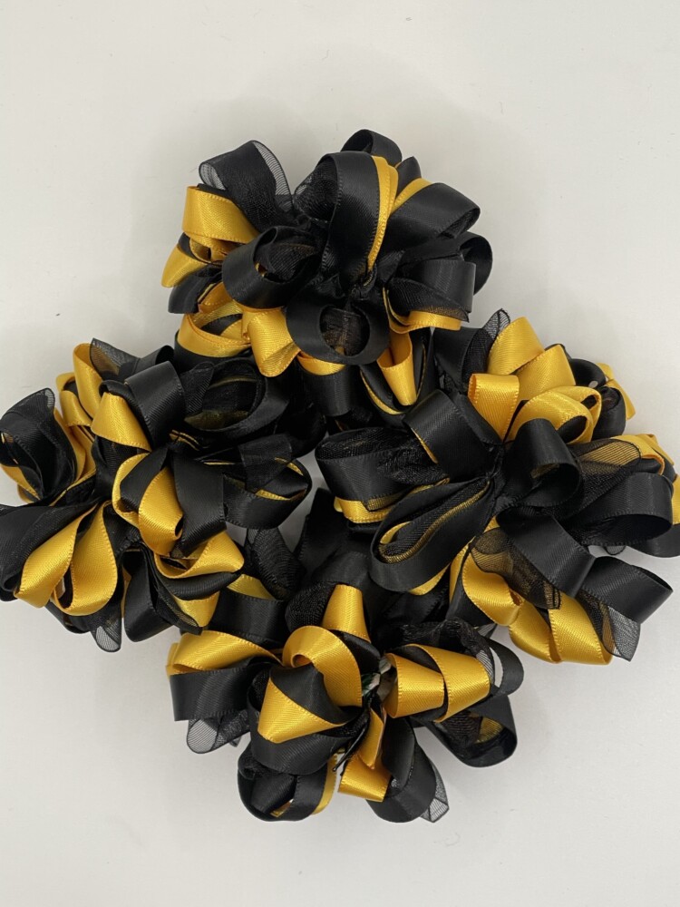 Black & Yellow Hair Scrunchie