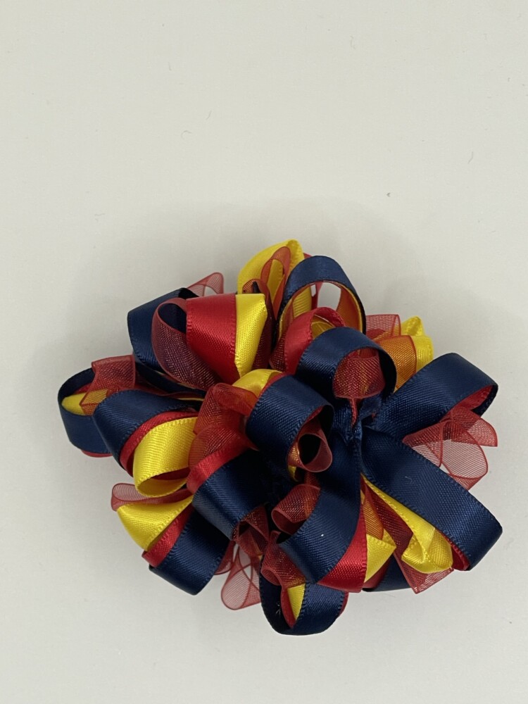 Navy / Red / Yellow Hair Scrunchie