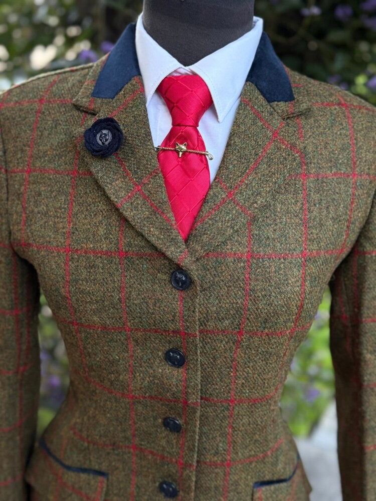 Olive Brown / Red Windowpane